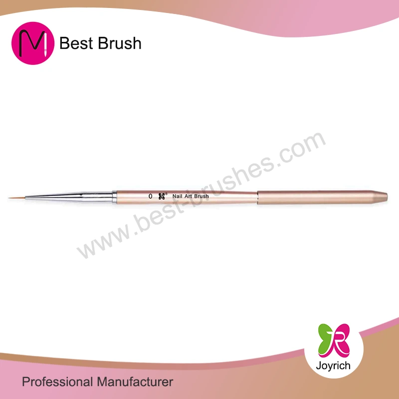 Spazzola per nail art in metallo dorato
