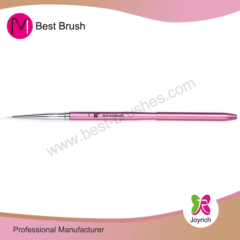 Pennello per nail art in metallo rosa