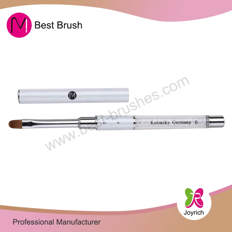 Brush gel per capelli in nylon in metallo bianco con strass